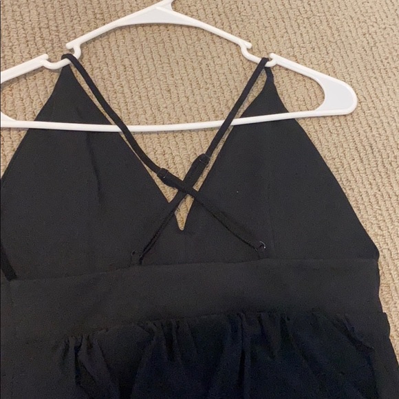 Black mesh maxi dress with slits on the sides - Picture 5 of 7